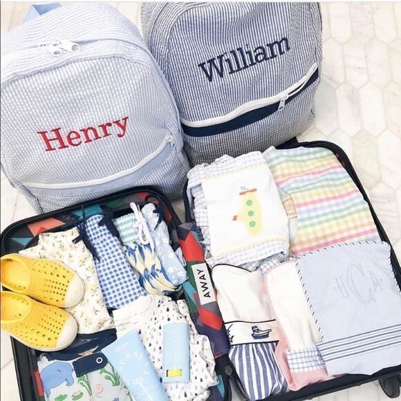 Toddler Seersucker Backpacks  - Picture 4 of 4